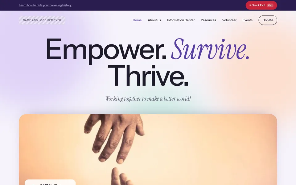 Nonprofit advocacy center design refresh concept