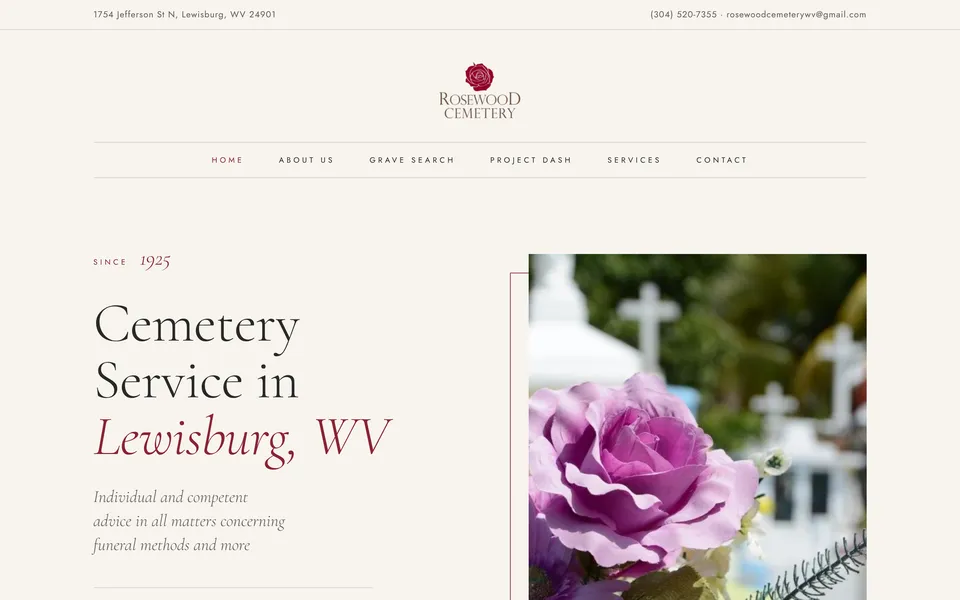 Rosewood Cemetery design refresh concept